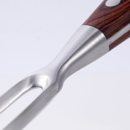 Messermeister Avanta Forged 10-Piece Knife Block Set Carving Fork Detail