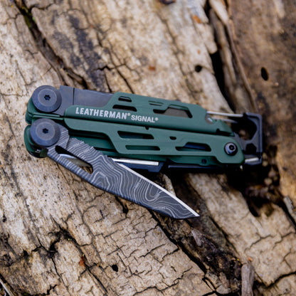 Leatherman Signal Green Topo Pliers Multi-tool with Topographical Map Blade