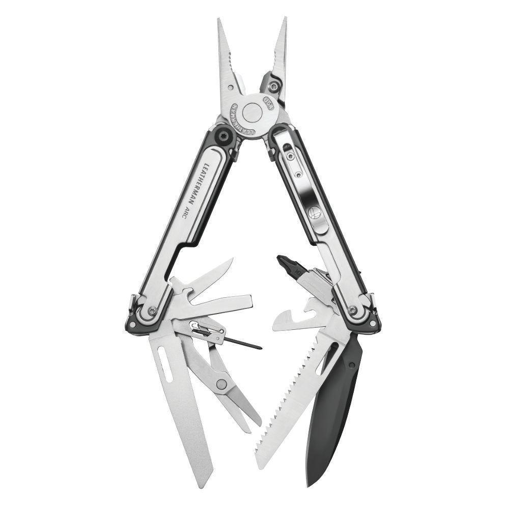 Leatherman ARC Premium Pliers Multitool with Nylon Sheath Fanned Open Back View
