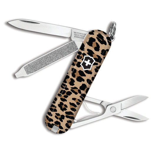 Victorinox Leopard Print Classic SD Designer Swiss Army Knife Only at Swiss Knife Shop