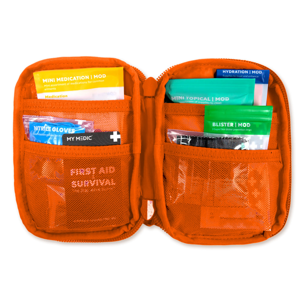 My Medic Sidekick - Kit di pronto soccorso per campeggio, escursionismo e zaino in spalla, 70 pezzi, idoneo HSA e FSA, piccolo Ifak ideale per viaggi o moto, kit di emergenza portatile My Medic Sidekick - Kit di pronto soccorso per campeggio, escursionismo e zaino in spalla, 70 pezzi, idoneo HSA e FSA, piccolo Ifak ideale per viaggi o moto, kit di emergenza portatile