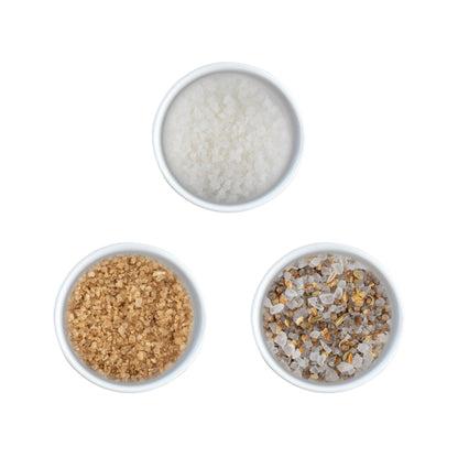 Peugeot Maestro Zirlion 4" u'Select Salt Mill Gift Set with 3 Varieties of Salt
