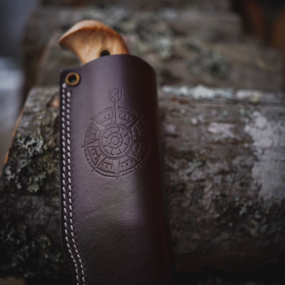 Helle Nord Outdoor Knife Sheath with Compass Rose Embossing