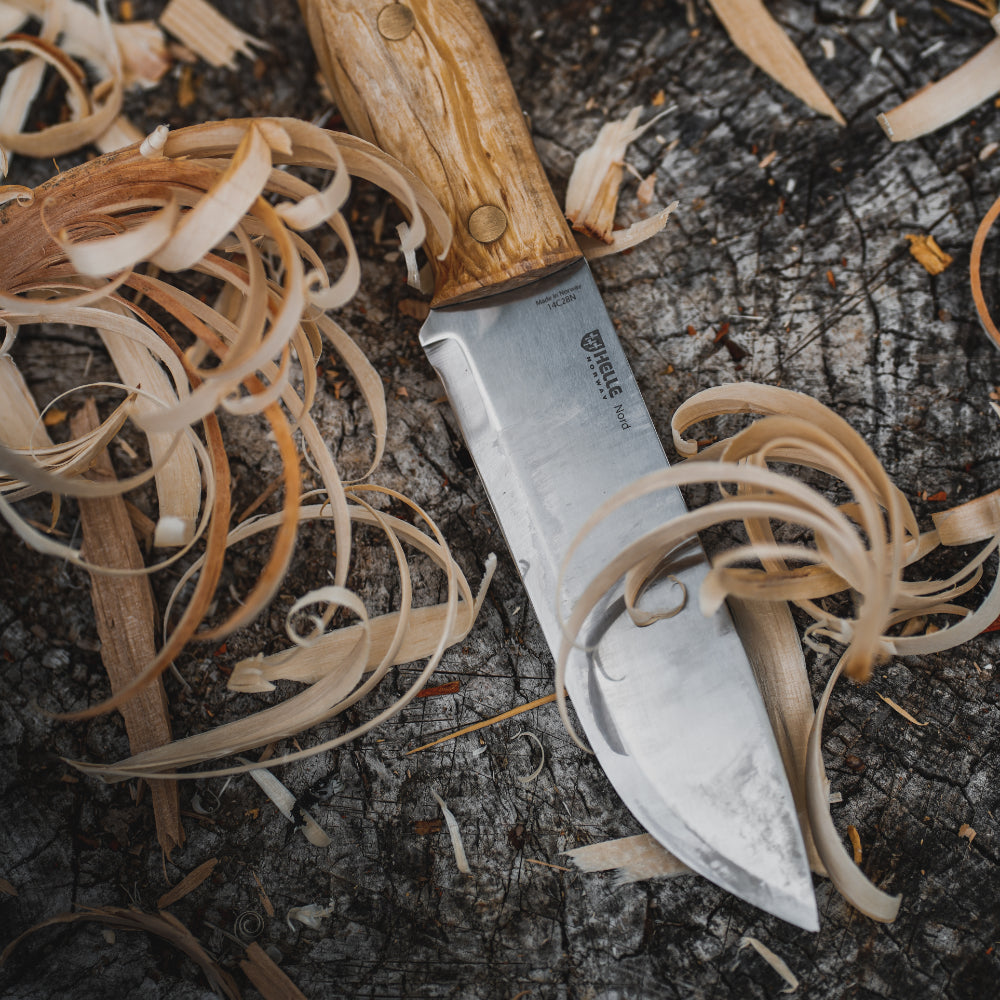 Helle Nord Outdoor Knife with Leather Sheath at Swiss Knife Shop