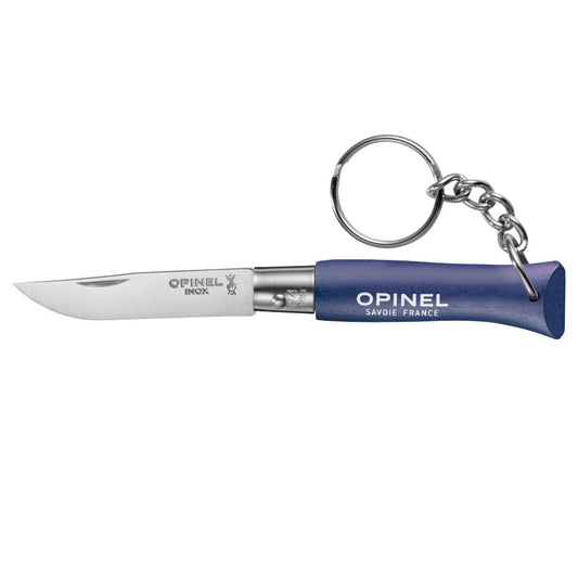 Opinel No.4 Colorama Stainless Steel Keychain Folding Knife Navy Blue at Swiss Knife Shop