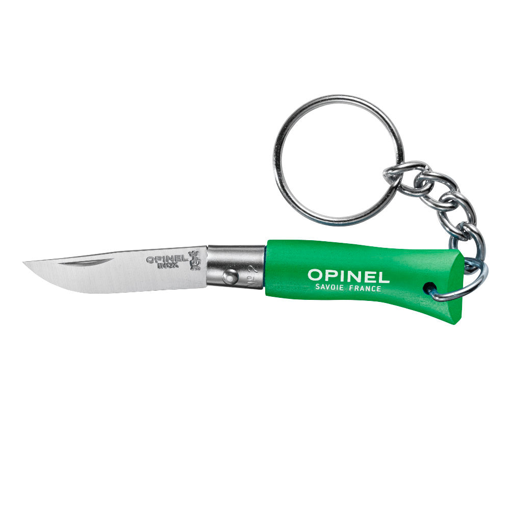Opinel No.2 Colorama Stainless Steel Keychain Folding Knife Emerald Green