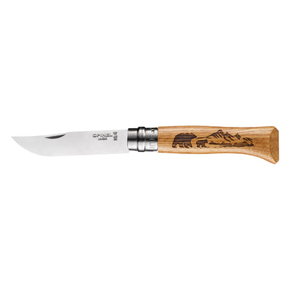 Opinel No.08 Bear Animalia Oak Folding Knife