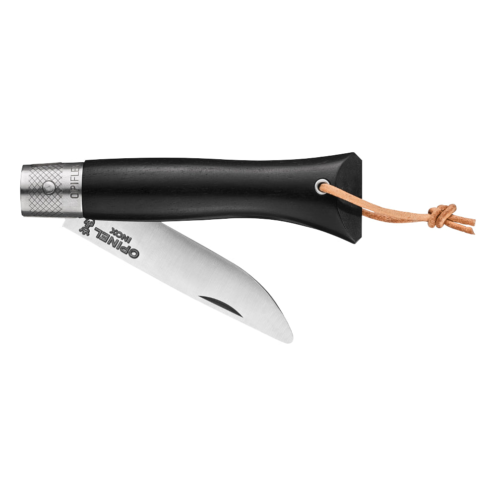 Opinel neo6 Everyday Carry Folding Knife with Ebony Handle Partially Open