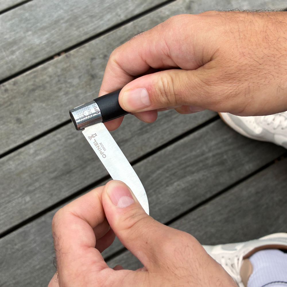 Opinel neo6 Everyday Carry Folding Knife with Ebony Handle is Easy to Open