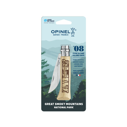 Opinel No.08 Great Smoky Mountains National Park Folding Knife Package Front