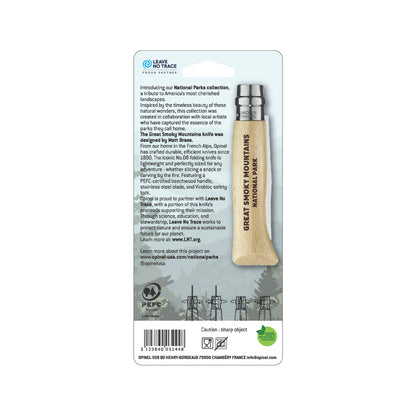 Opinel No.08 Great Smoky Mountains National Park Folding Knife Package Back