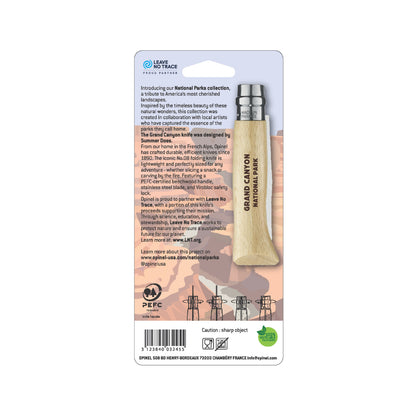 Opinel No.08 Grand Canyon National Park Folding Knife Back Package View