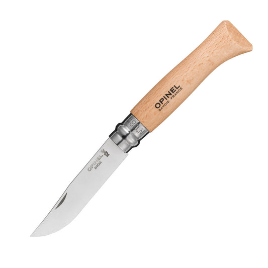 Opinel No.8 Traditional Stainless Steel Folding Knife at Swiss Knife Shop