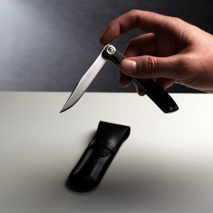 Kai Folding Personal Steak Knife with Leather Case