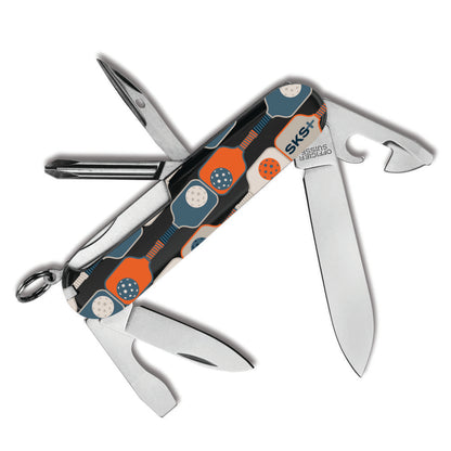 Victorinox Pickleball Tinker Designer Swiss Army Knife with Paddles and Pickleball Ball Pattern
