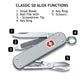 Victorinox Classic SD Silver Alox Swiss Army Knife Functions
