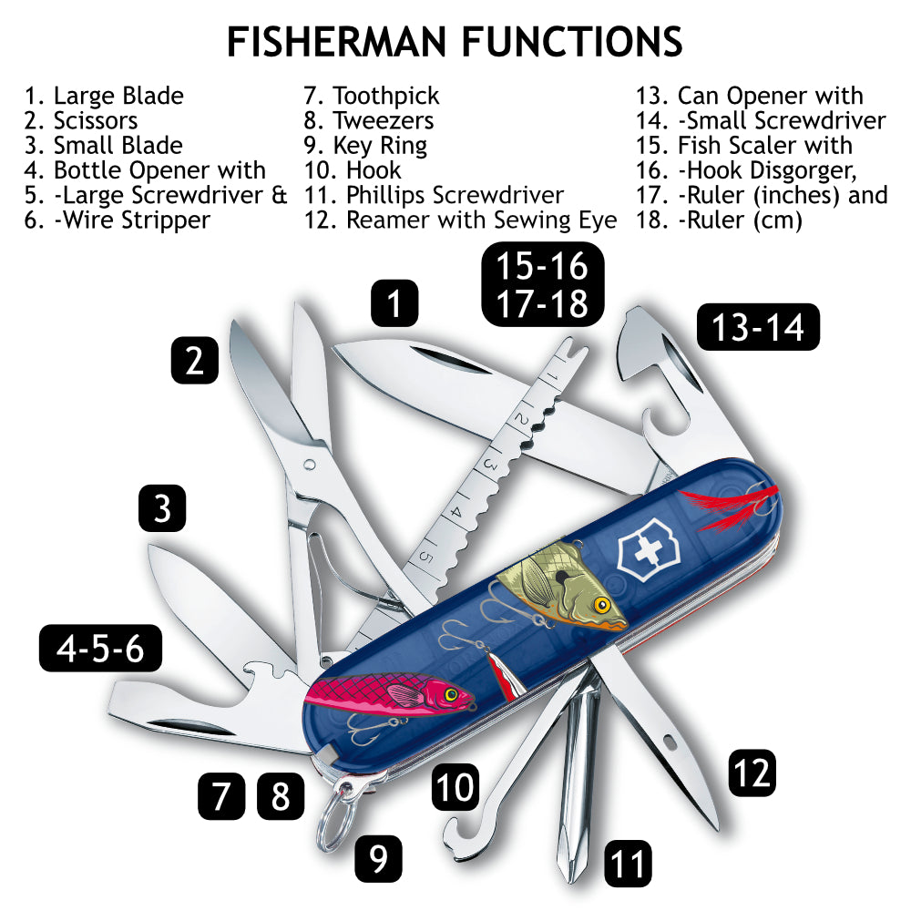 Victorinox Fishing Lures Fisherman Designer Swiss Army Knife at Swiss Knife Shop