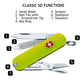 Victorinox Classic SD Stayglow Swiss Army Knife Functions