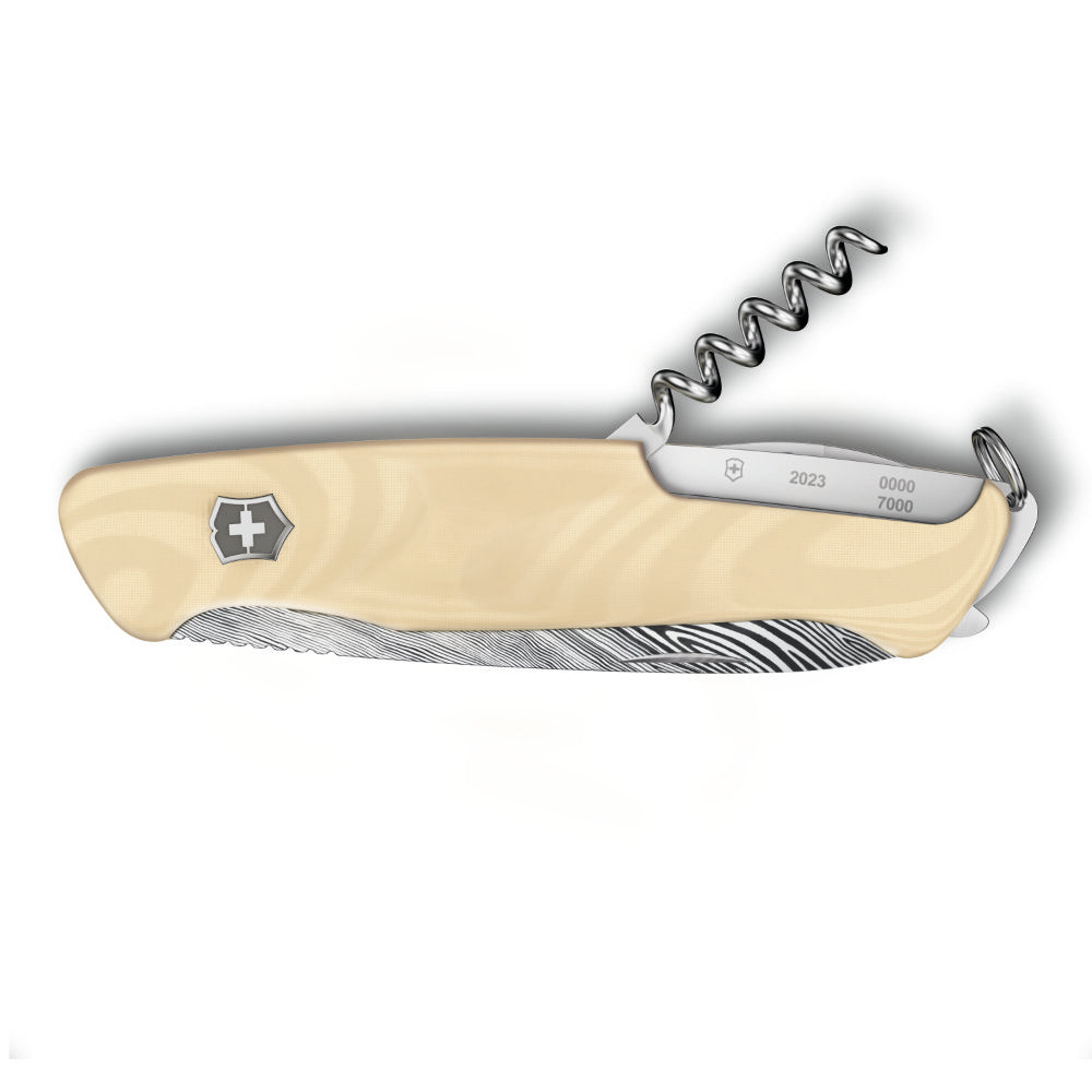 Victorinox Damast Ranger 55 Micarta Limited Edition Swiss Army Knife with Engraved Serial Number