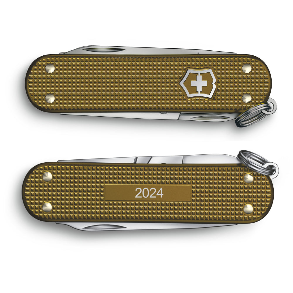 Victorinox Terra Brown Classic SD Alox 2024 Limited Edition Swiss Army Knife with Engraved Back Panel