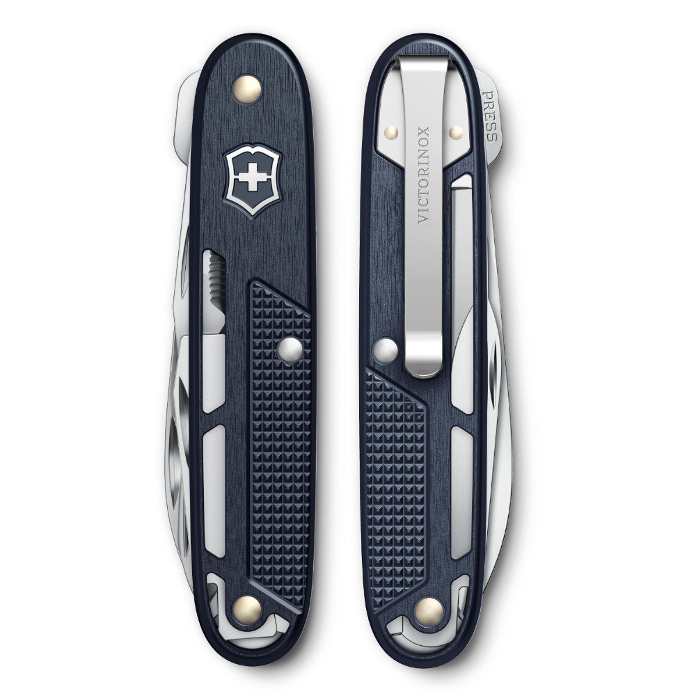 Victorinox Synergy X Alox Swiss Army Knife Navy Blue Front and Back