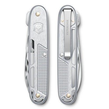 Victorinox Synergy X Alox Swiss Army Knife Silver Front and Back