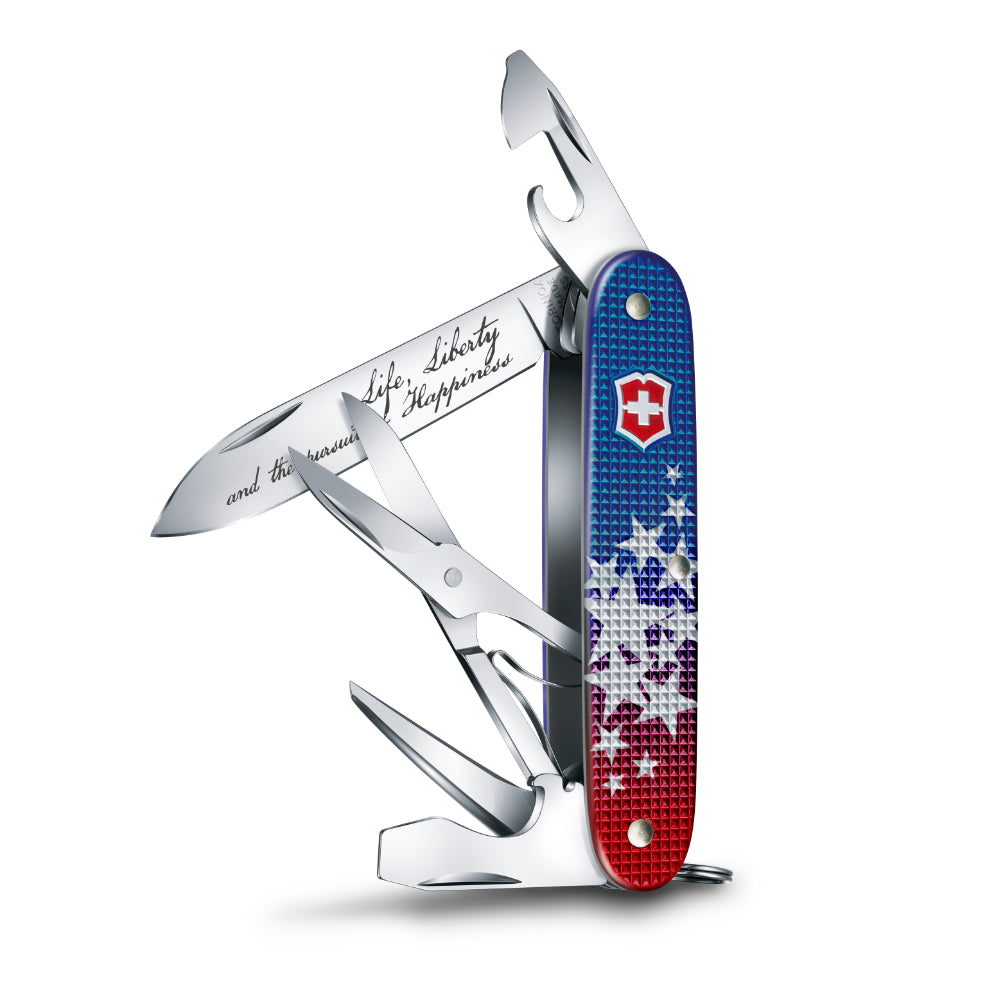 Victorinox America's 250th Anniversary Pioneer X Alox 2026 Limited Edition Swiss Army Knife with Tools Fanned Open
