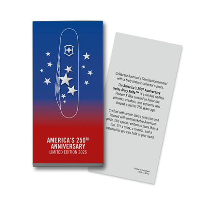 Victorinox America's 250th Anniversary Pioneer X Alox 2026 Limited Edition Swiss Army Knife Box with Insert