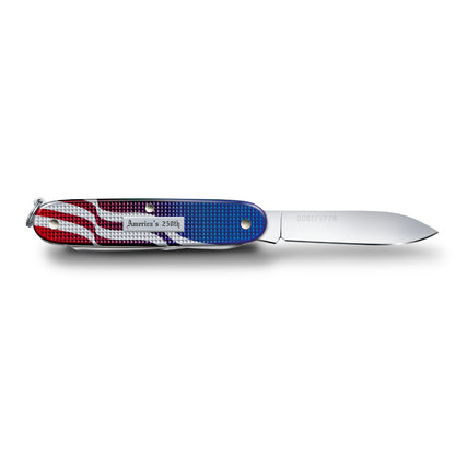 Victorinox America's 250th Anniversary Pioneer X Alox 2026 Limited Edition Swiss Army Knife with Serialized Number Engraved on Blade