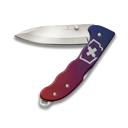Victorinox Blue and Red Evoke Alox Lockblade Swiss Army Knife with Clip