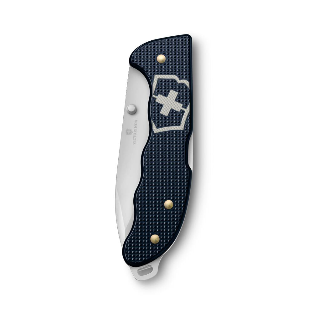 Victorinox Evoke Alox Dark Blue Lockblade Swiss Army Knife Fully Folded Closed