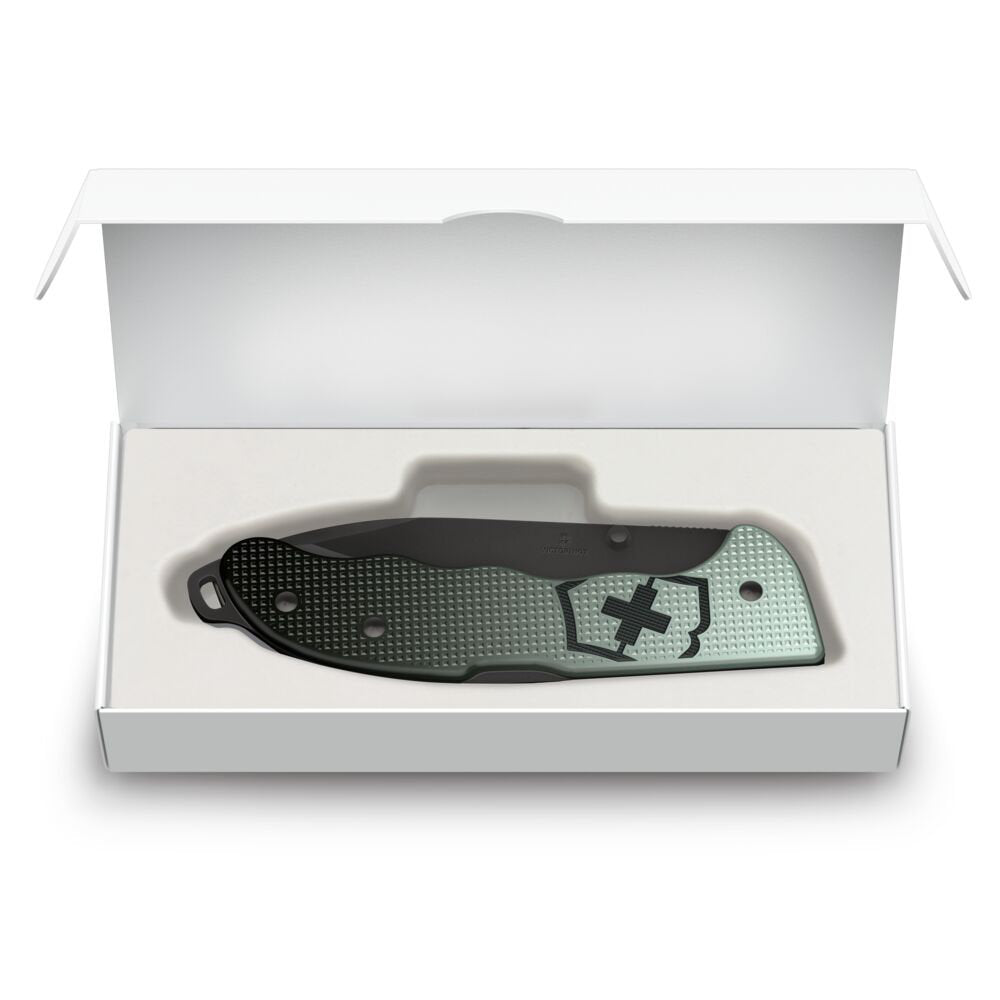 Victorinox Evoke BS Ice and Grey Alox Lockblade Swiss Army Knife with Clip in  Open Box