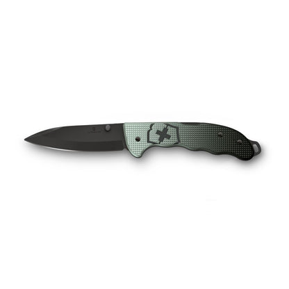 Victorinox Evoke BS Ice and Grey Alox Lockblade Swiss Army Knife with Clip Fully Locked Open