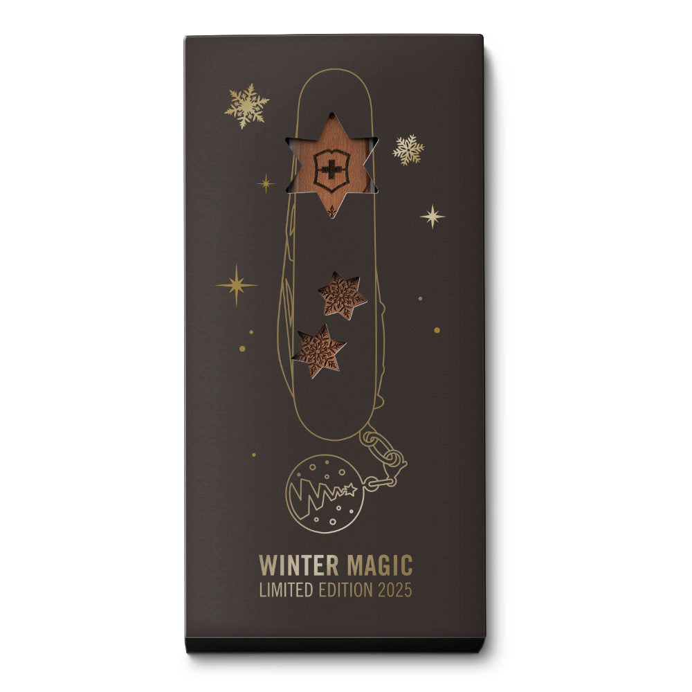 2025 Winter Magic Climber Pear Wood Limited Edition Swiss Army Knife in Box