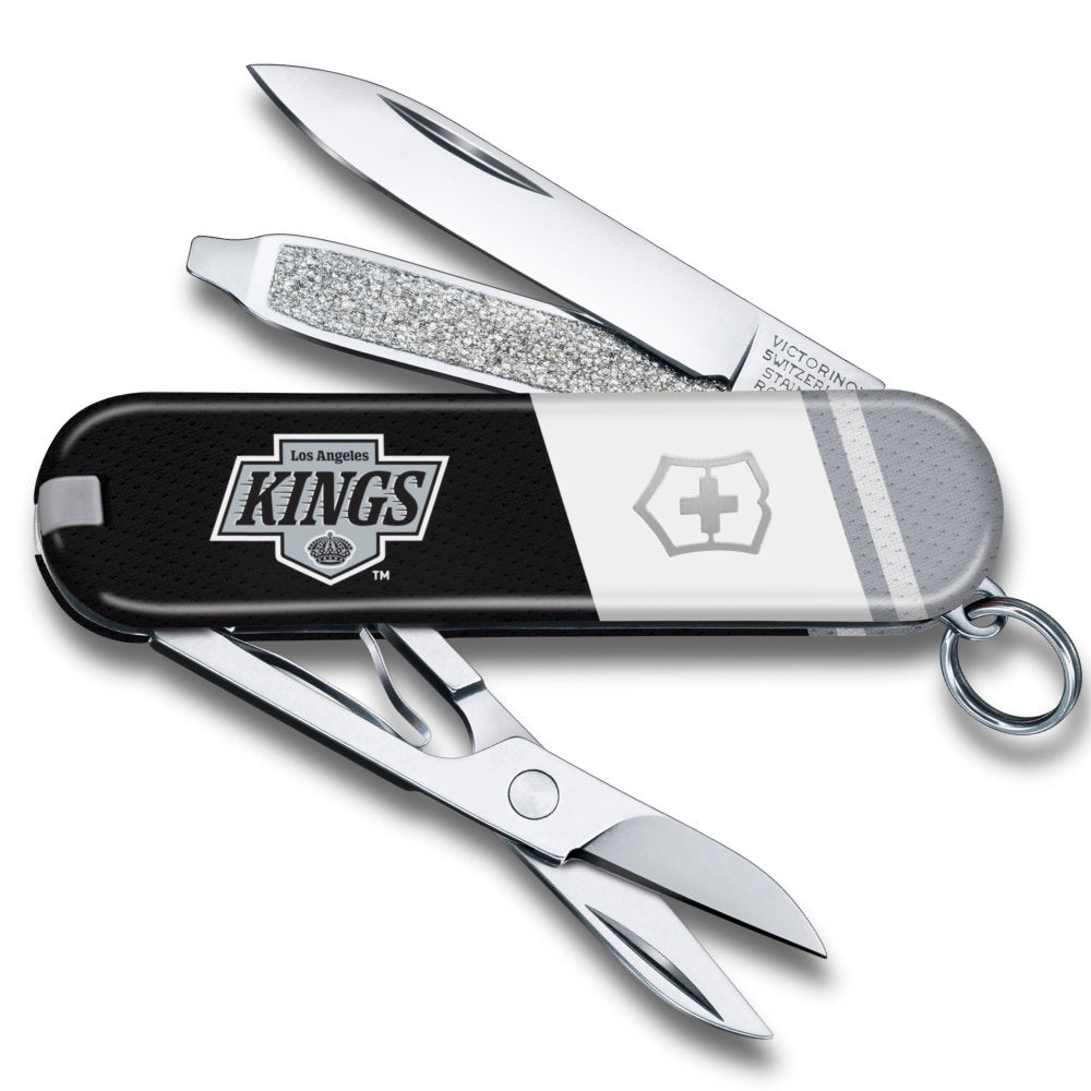 Victorinox NHL Los Angeles Kings Classic SD with Tools Open