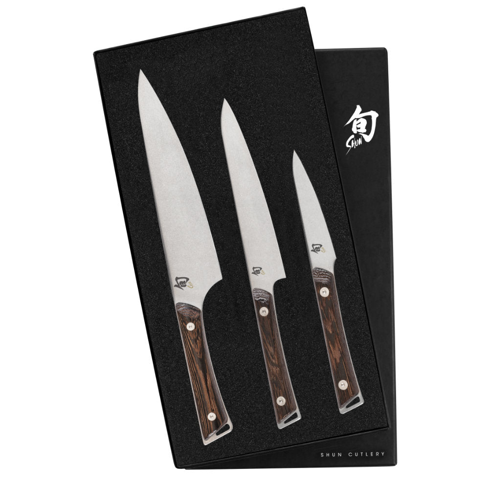 Shun Kanso 3-Piece Starter Knife Set in Presentation Gift Box