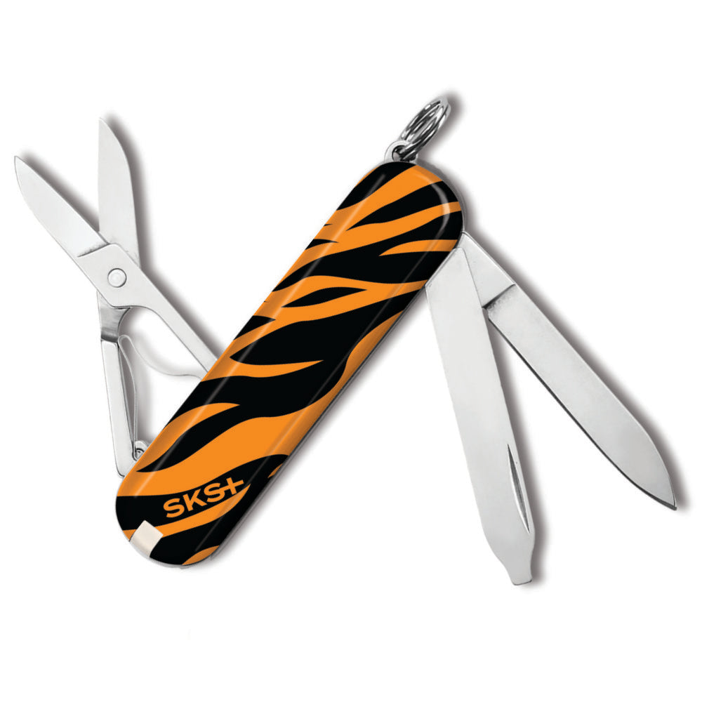 Victorinox Tiger Stripes Classic SD Designer Swiss Army Knife with Textured Tiger Patterned Handles