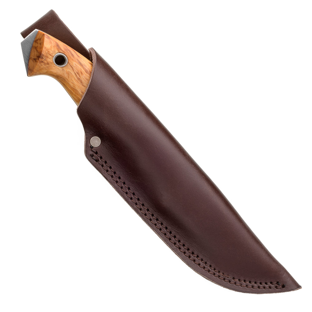 Helle Utvaer Outdoor Knife with Leather Sheath at Swiss Knife Shop