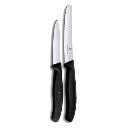 Victorinox Swiss Classic 4.25" Utility Knife and 3.25" Paring Knife Set Black