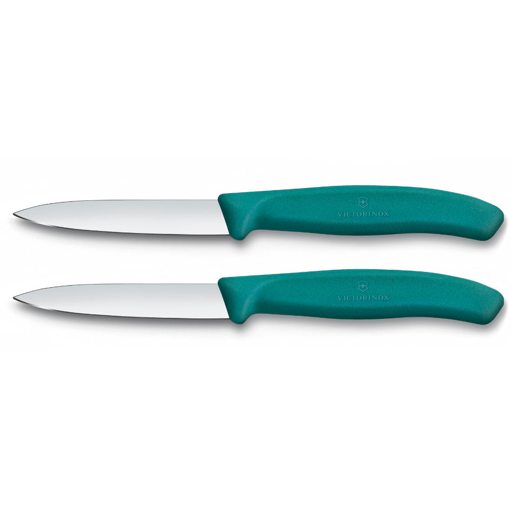 Victorinox Swiss Classic 2-Piece 3.25" Spear Tip Straight Edge Paring Knife Set Green