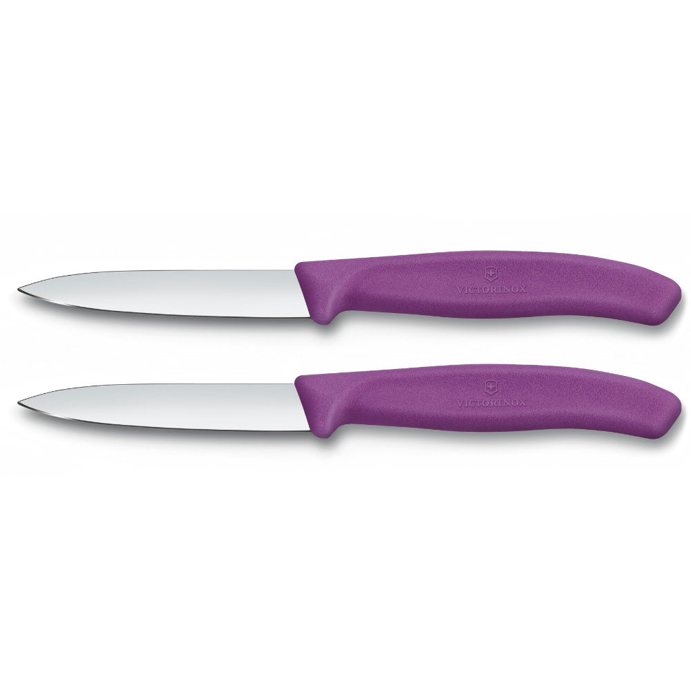 Victorinox Swiss Classic 2-Piece 3.25" Spear Tip Straight Edge Paring Knife Set Pink