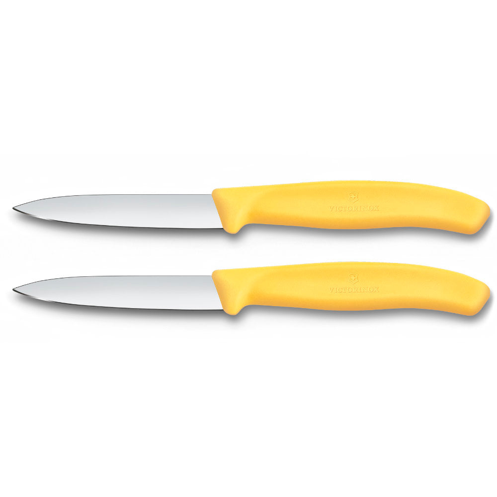 Victorinox Swiss Classic 2-Piece 3.25" Spear Tip Straight Edge Paring Knife Set Yellow
