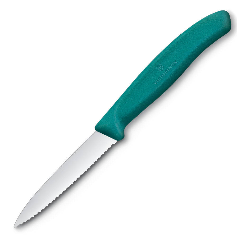Victorinox Swiss Classic 3.25" Serrated Spear Tip Paring Knife Green