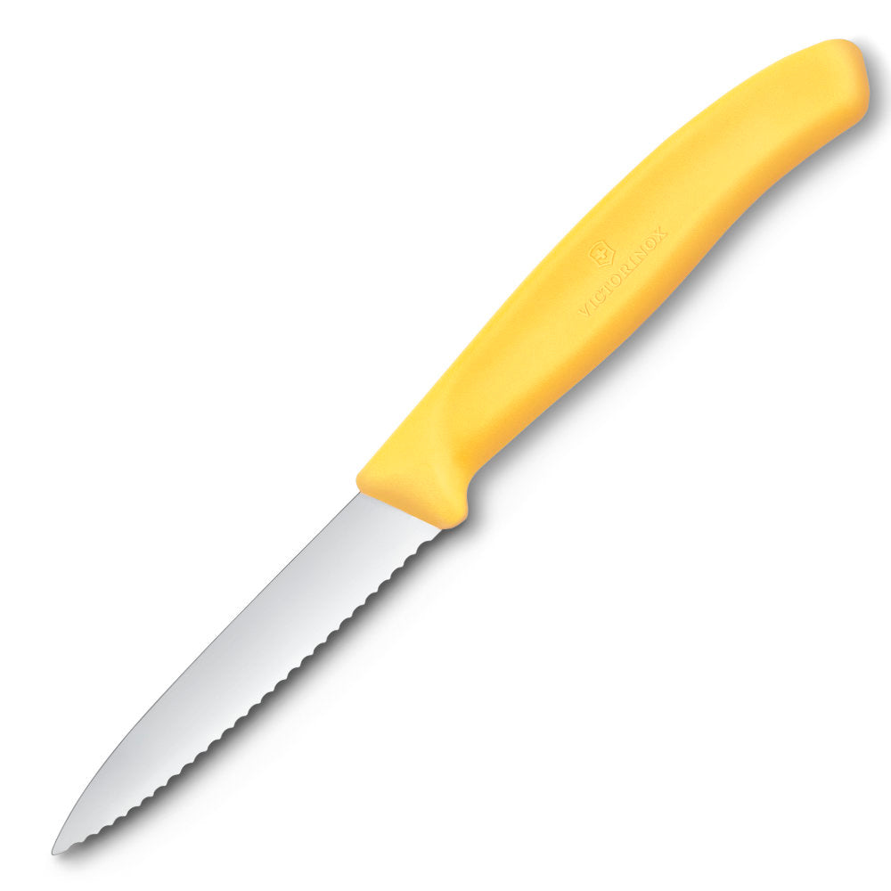 Victorinox Swiss Classic 3.25" Serrated Spear Tip Paring Knife Yellow