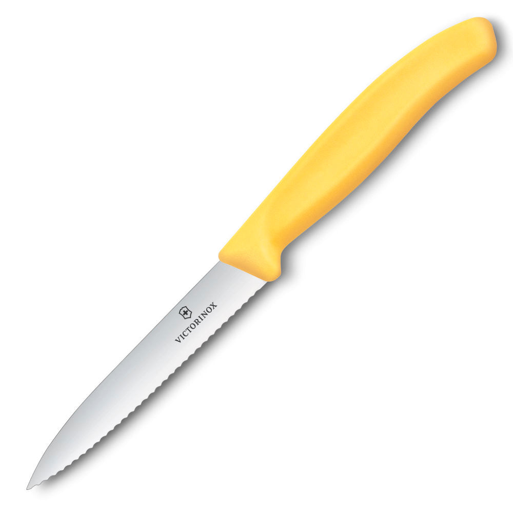 Victorinox Swiss Classic 4" Serrated Spear Tip Paring Knife Yellow