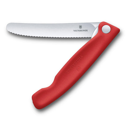 Victorinox Swiss Classic 4.3" Foldable Serrated Paring Knife Red