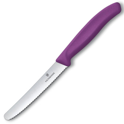 Victorinox Swiss Classic 4.5" Serrated Round Tip Paring Knife Pink