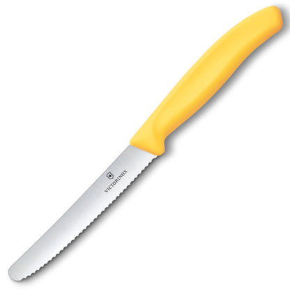 Victorinox Swiss Classic 4.5" Serrated Round Tip Paring Knife Yellow