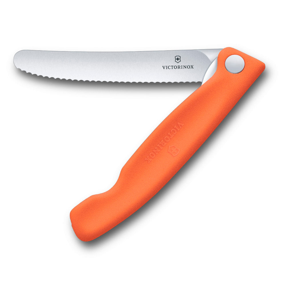 Victorinox Swiss Classic 4.3" Foldable Serrated Paring Knife Orange