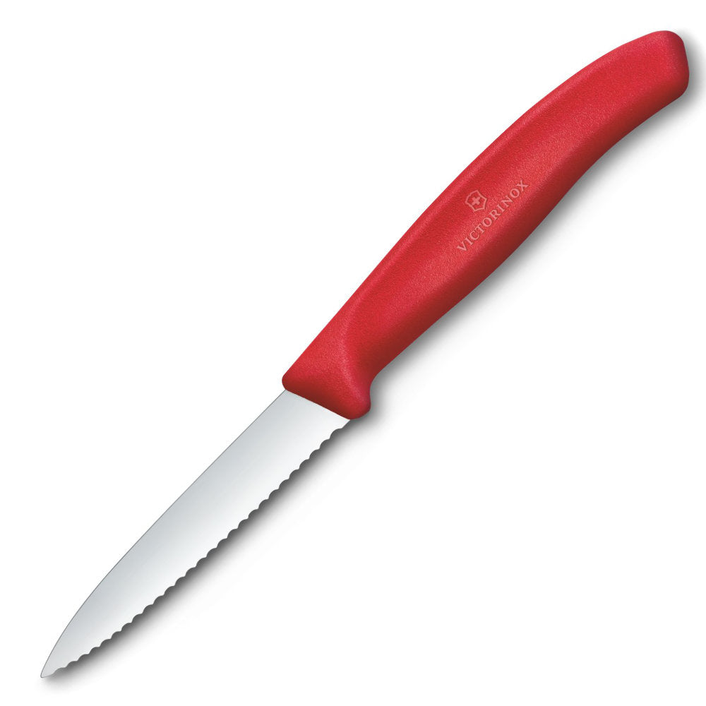 Victorinox Swiss Classic 3.25" Serrated Spear Tip Paring Knife Red